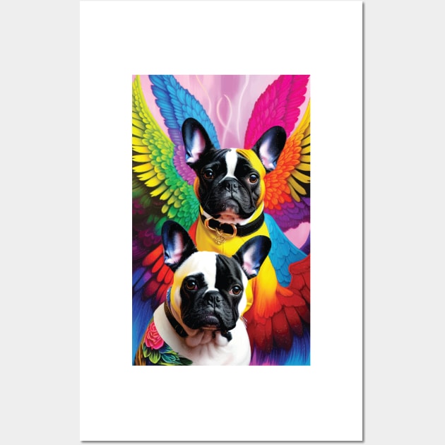 French Bully's with Parrot Wings Wall Art by joejdiaz